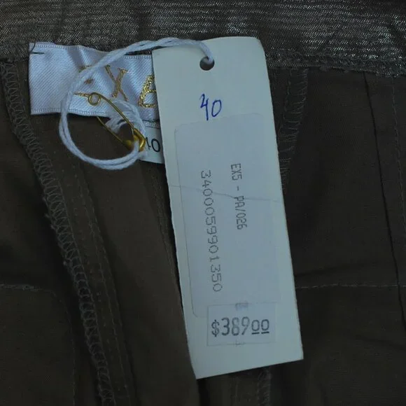 EXEX Edgy Cotton Capris With Pocket on Thigh & Button Accents - Italy - Picture 7 of 7